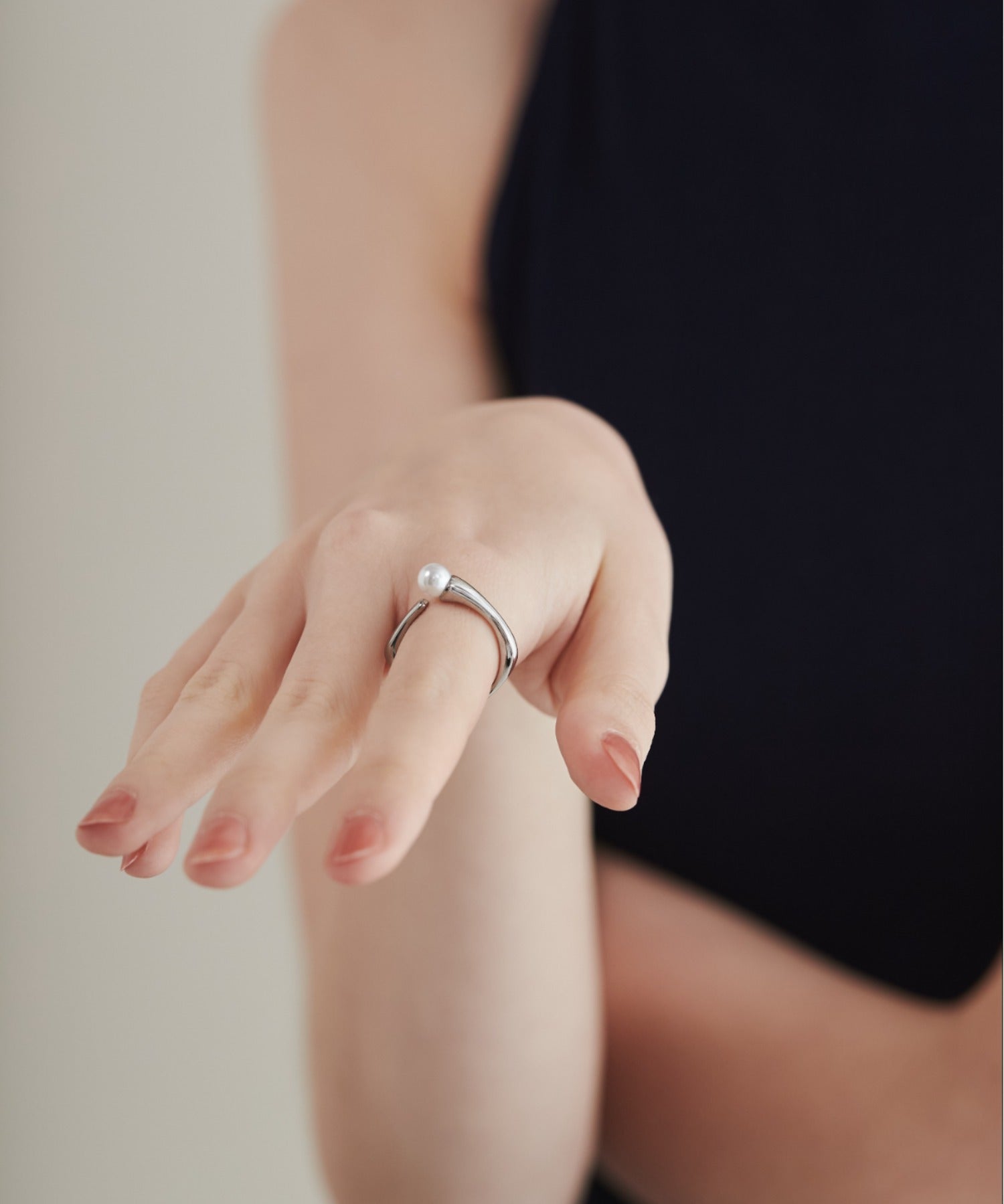 ciite' シーテ リング 【 金属アレルギー対応 】 パールモチーフリング サージカルステンレス