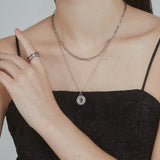 ciite' シーテ ネックレス 【 金属アレルギー対応 】 2連 エリザベス コインネックレス サージカルステンレス