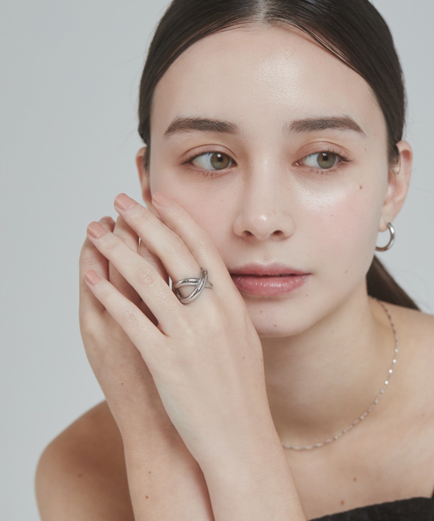 ciite' シーテ リング 【 金属アレルギー対応 】 ビッグクロスリング サージカルステンレス