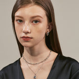 ciite' シーテ ネックレス 【 金属アレルギー対応 】 チェーン & パドロックネックレス 2セット