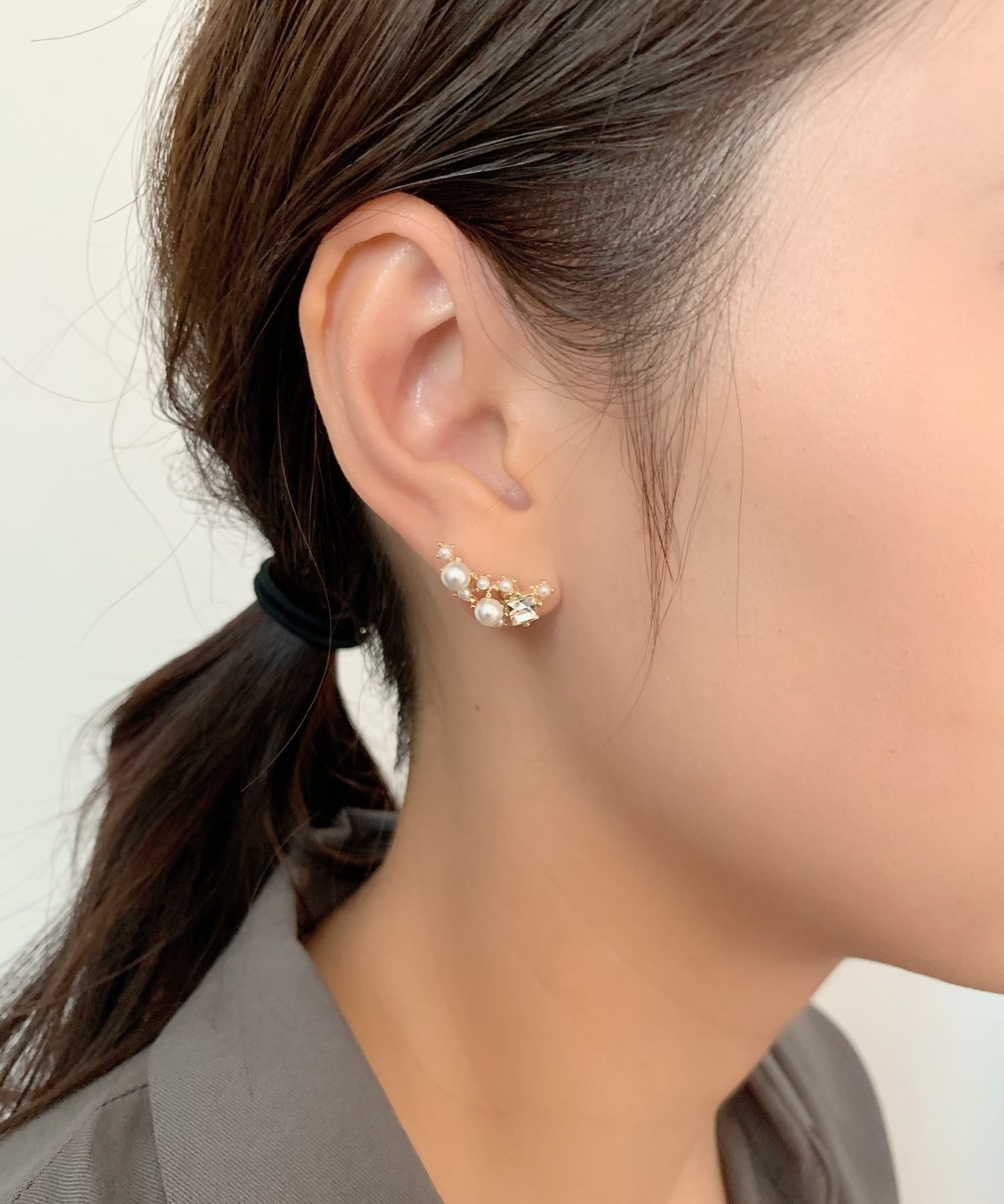 ciite' シーテ ピアス（両耳用） パールビジューピアス (両耳用)