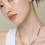 ciite' シーテ ネックレス 【 金属アレルギー対応 】 2連スネークチェーンネックレス サージカルステンレス