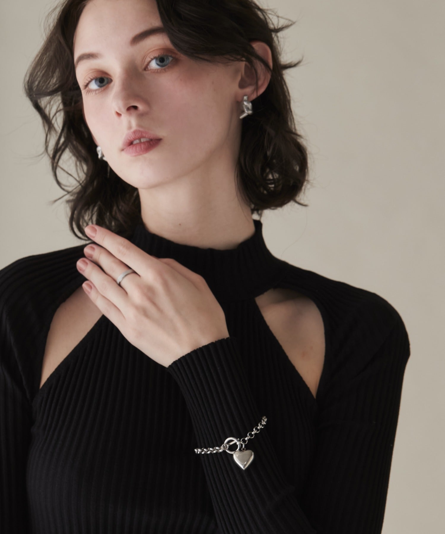 ciite' シーテ ブレスレット 【 金属アレルギー対応 】 ハートペンダント ブレスレット サージカルステンレス