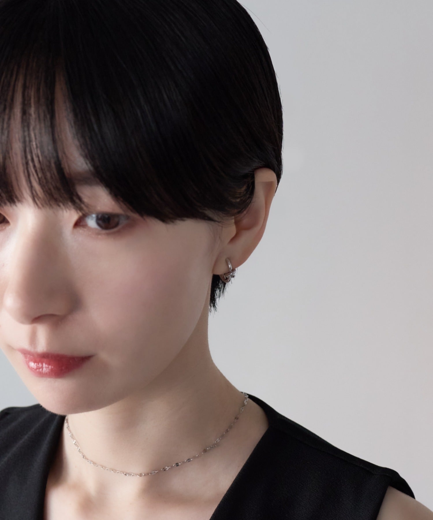 ciite' シーテ イヤリング シリコン付 ノットデザイン イヤリング