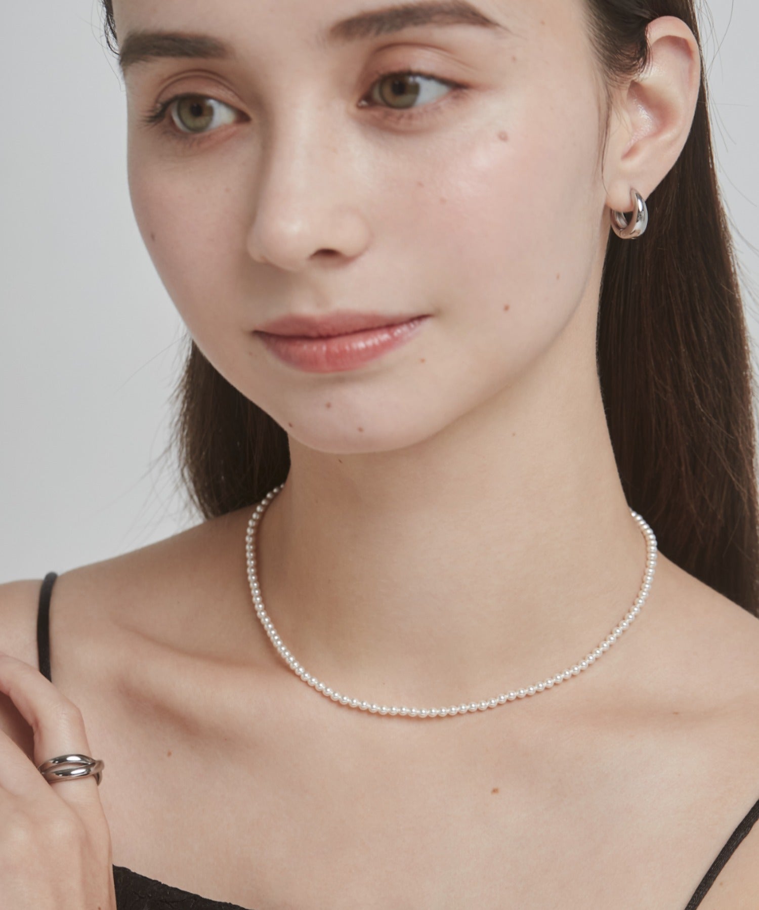 ciite' シーテ ネックレス 【 金属アレルギー対応 】 シンプルパールネックレス サージカルステンレス