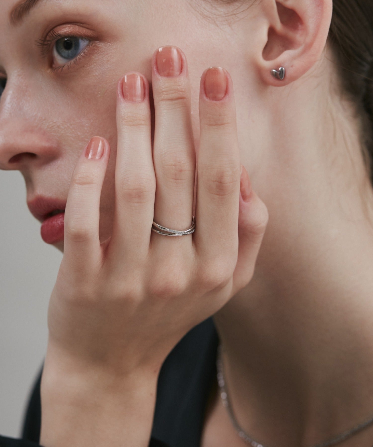 ciite' シーテ リング 【 金属アレルギー対応 】 ビジュークロスリング サージカルステンレス