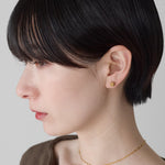 ciite' シーテ ピアス（両耳用） 【金属アレルギー対応】シンプルスクエア ピアス
