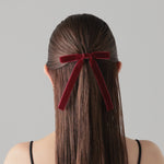 ciite' シーテ ヘアピン ベルベット調 リボンヘアピン
