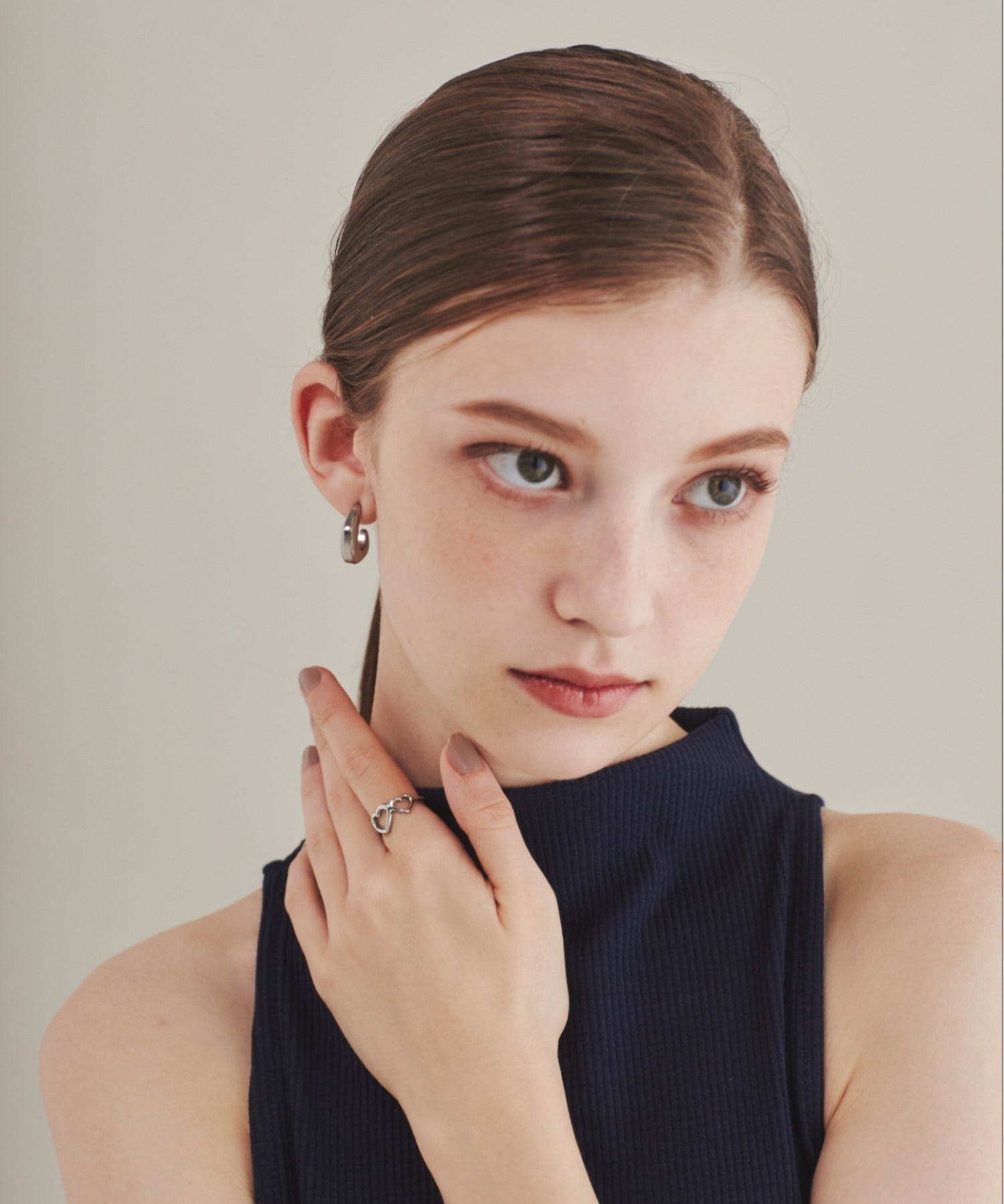 ciite' シーテ リング 【 金属アレルギー対応 】 ダブルハートリング サージカルステンレス