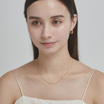 ciite' シーテ ネックレス 【 金属アレルギー対応 】 1mm スネークネックレス 2個セット サージカルステンレス 36～41cm, 39～44cm