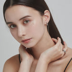 ciite' シーテ ピアス（両耳用） 【 金属アレルギー対応 】 ノットチェーンピアス サージカルステンレス (両耳用)