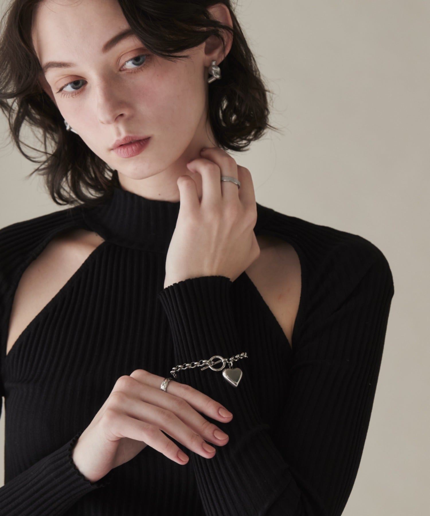 ciite' シーテ ブレスレット 【 金属アレルギー対応 】 ハートペンダント ブレスレット サージカルステンレス