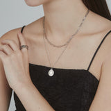 ciite' シーテ ネックレス 【 金属アレルギー対応 】 2連 エリザベス コインネックレス サージカルステンレス