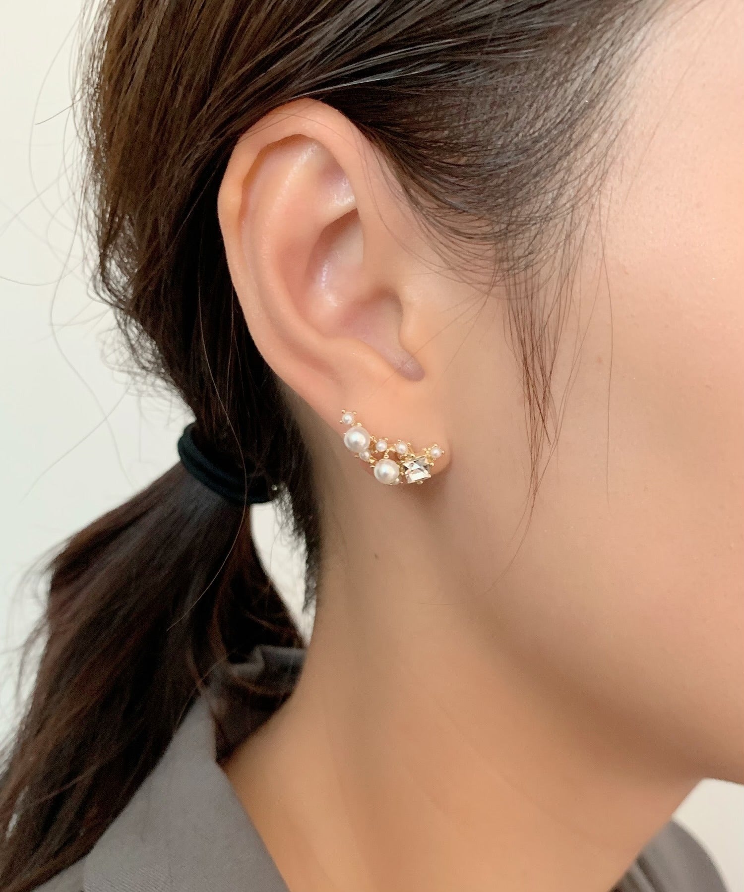 ciite' シーテ ピアス（両耳用） パールビジューピアス (両耳用)