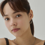 ciite' シーテ ピアス（両耳用） 【 金属アレルギー対応 】オーバルフープピアス サージカルステンレス（両耳用）