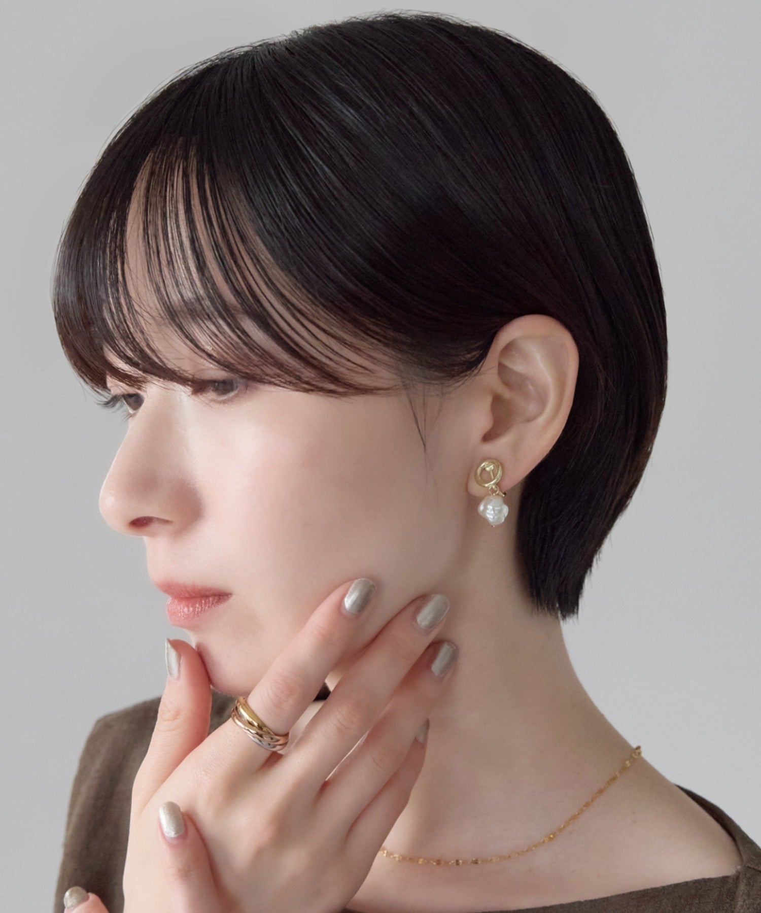 ciite' シーテ イヤリング シリコン付 デザインパール イヤリング