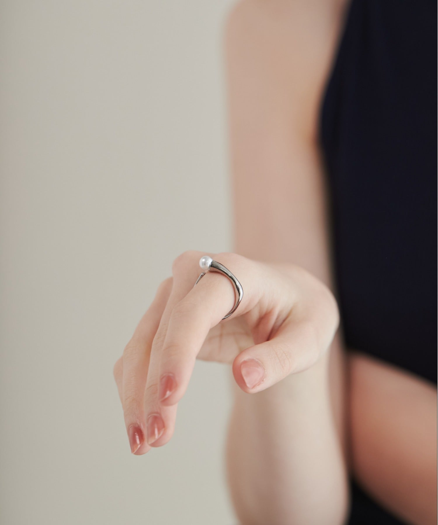 ciite' シーテ リング 【 金属アレルギー対応 】 パールモチーフリング サージカルステンレス