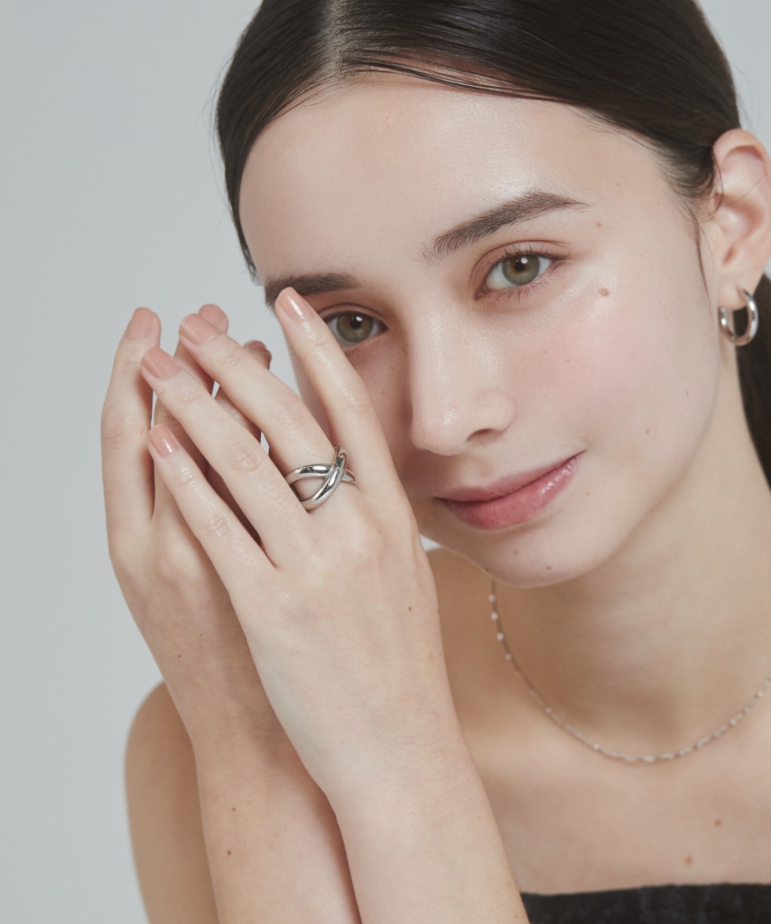 ciite' シーテ リング 【 金属アレルギー対応 】 ビッグクロスリング サージカルステンレス