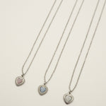 ciite' シーテ ネックレス 【 金属アレルギー対応 】 パステルカラー ハートネックレス サージカルステンレス