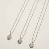 ciite' シーテ ネックレス 【 金属アレルギー対応 】 パステルカラー ハートネックレス サージカルステンレス