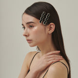 ciite' シーテ ヘアアクセサリー ウェーブデザインヘアピン 2個セット