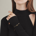 ciite' シーテ ブレスレット 【 金属アレルギー対応 】 クロスビジューブレスレット サージカルステンレス