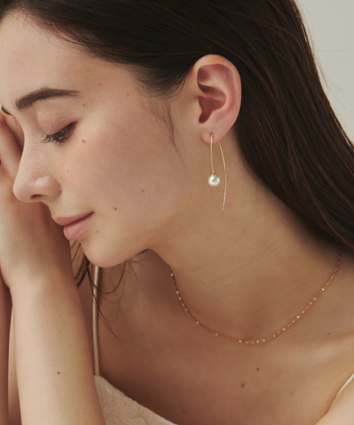 ciite' シーテ ピアス（両耳用） パールフックピアス (両耳用)