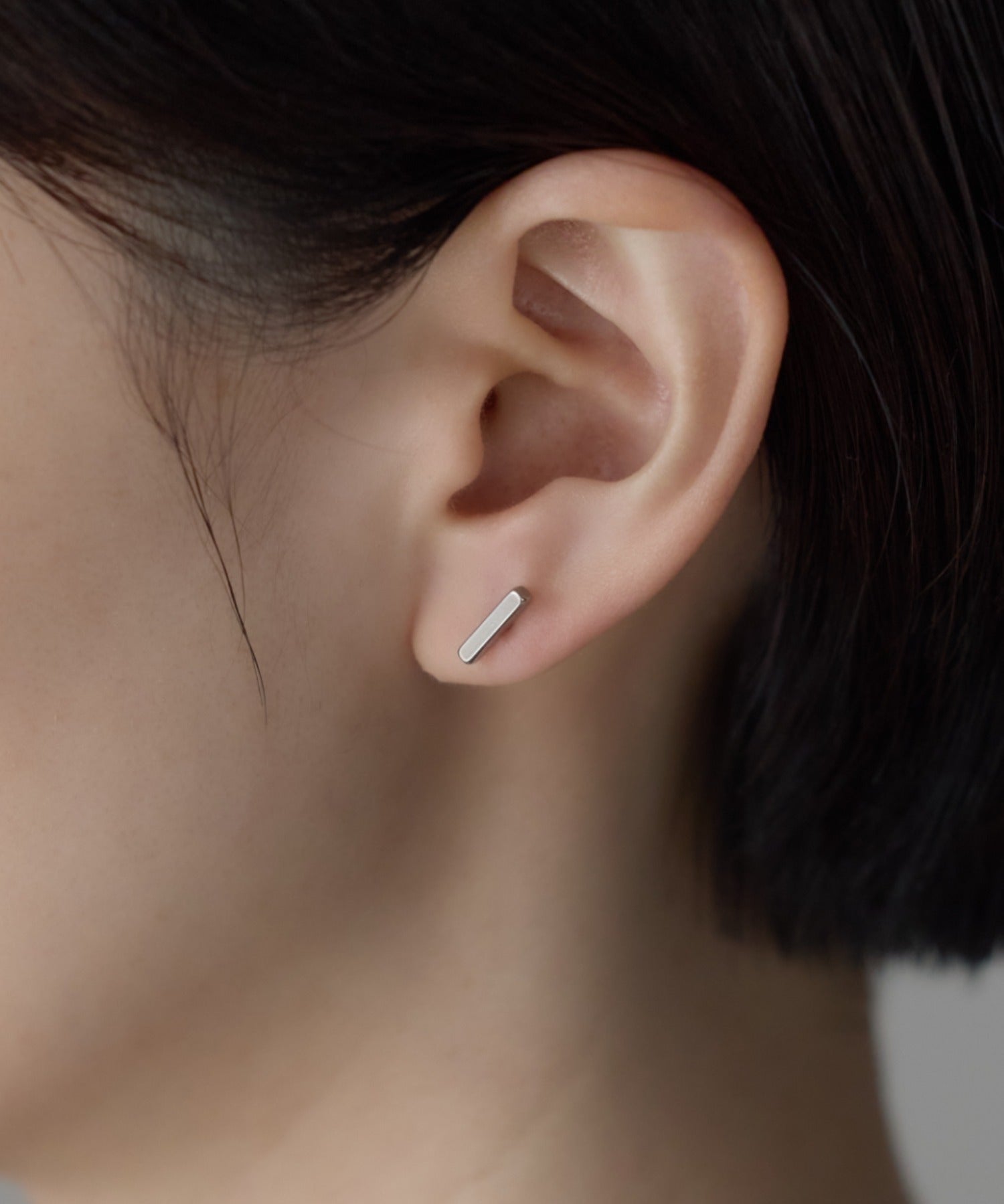 ciite' シーテ ピアス（両耳用） 【金属アレルギー対応】レクタングルバー ピアス