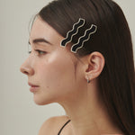 ciite' シーテ ヘアアクセサリー ウェーブデザインヘアピン 2個セット