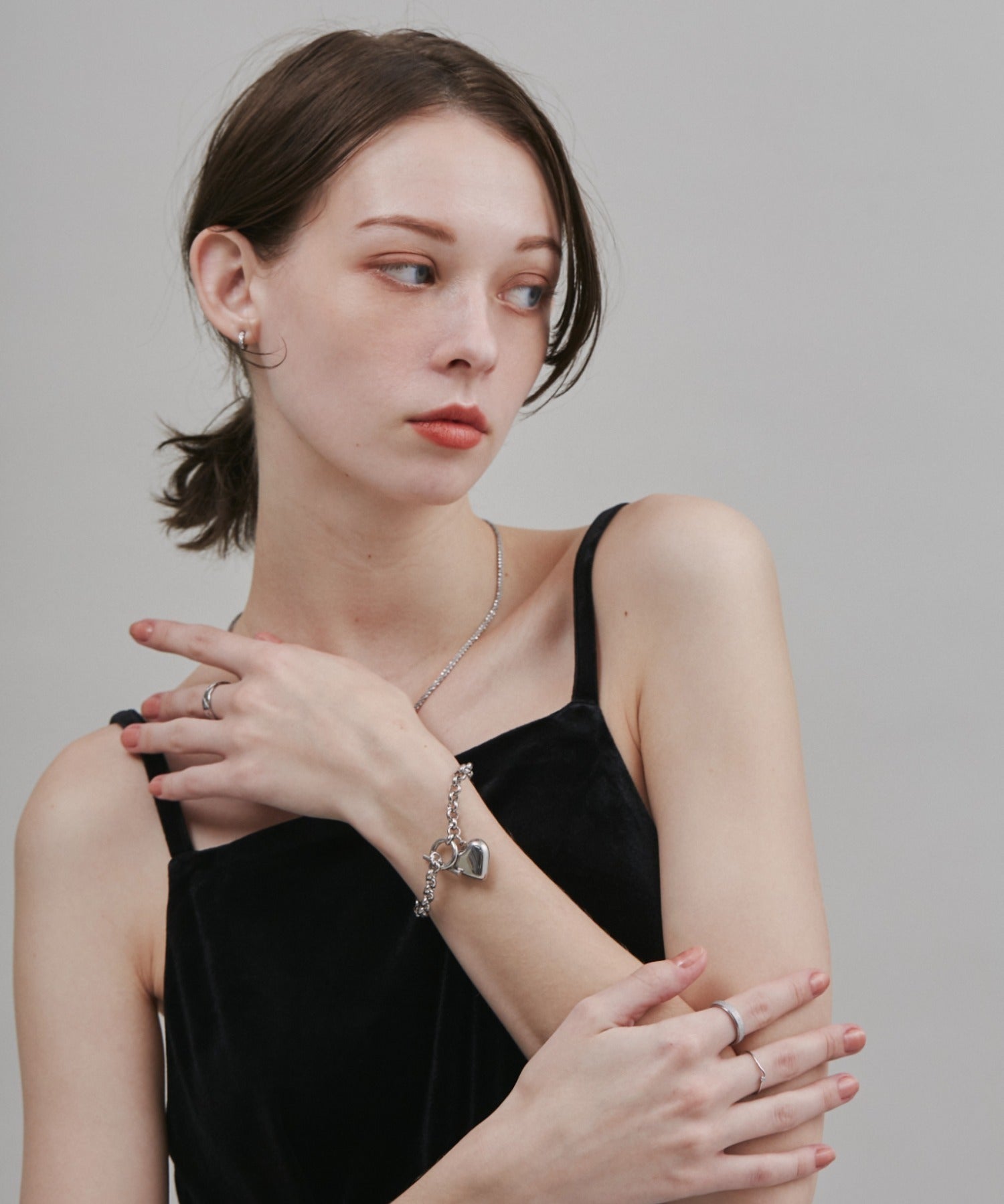 ciite' シーテ ブレスレット 【 金属アレルギー対応 】 ハートペンダント ブレスレット サージカルステンレス