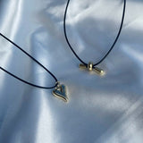 ciite' シーテ ネックレス メタルハートトップ コードチョーカー / ネックレス