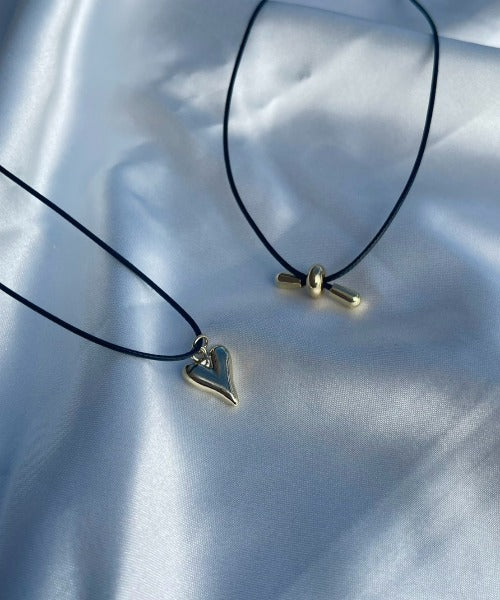 ciite' シーテ ネックレス メタルハートトップ コードチョーカー / ネックレス