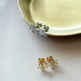 ciite' シーテ ピアス（両耳用） 【 金属アレルギー対応 】フラワービジューピアス サージカルステンレス（両耳用）