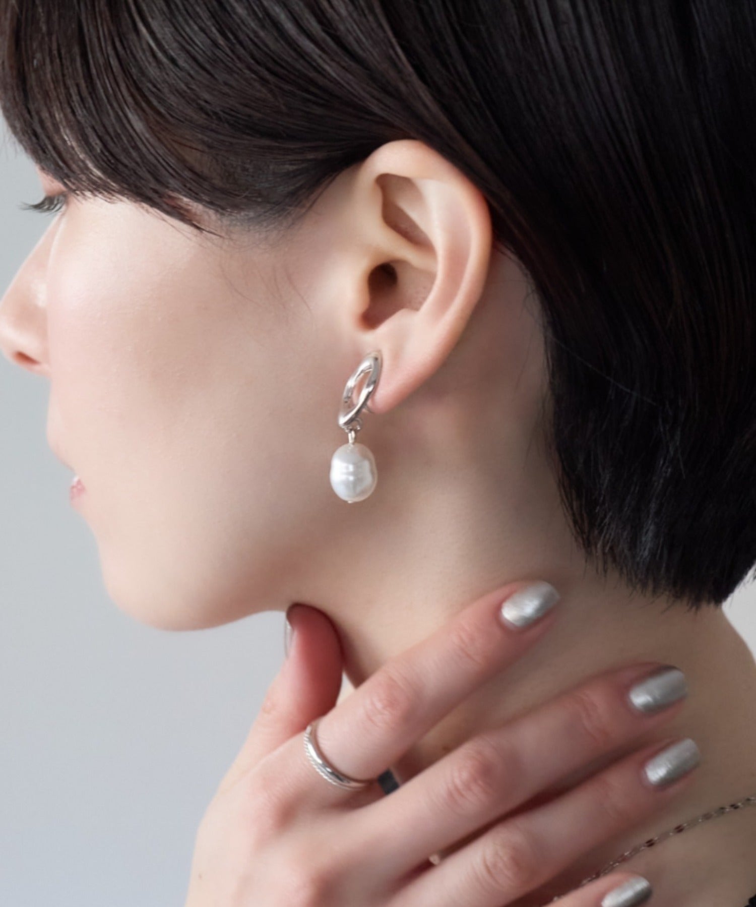 ciite' シーテ イヤリング シリコン付 デザインパール イヤリング