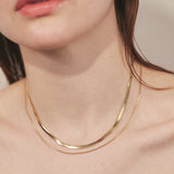 ciite' シーテ ネックレス 【 金属アレルギー対応 】 2連スネークチェーンネックレス サージカルステンレス