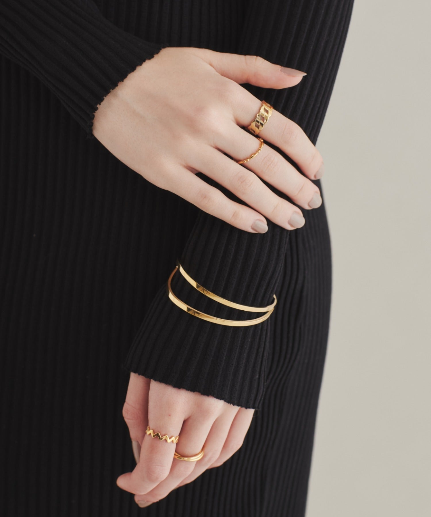 ciite' シーテ ブレスレット 【 金属アレルギー対応 】 2ラインバングル / ブレスレット サージカルステンレス