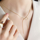 ciite' シーテ ネックレス 【 金属アレルギー対応 】 simple ribbon necklace / シンプル リボン ネックレス サージカルステンレス