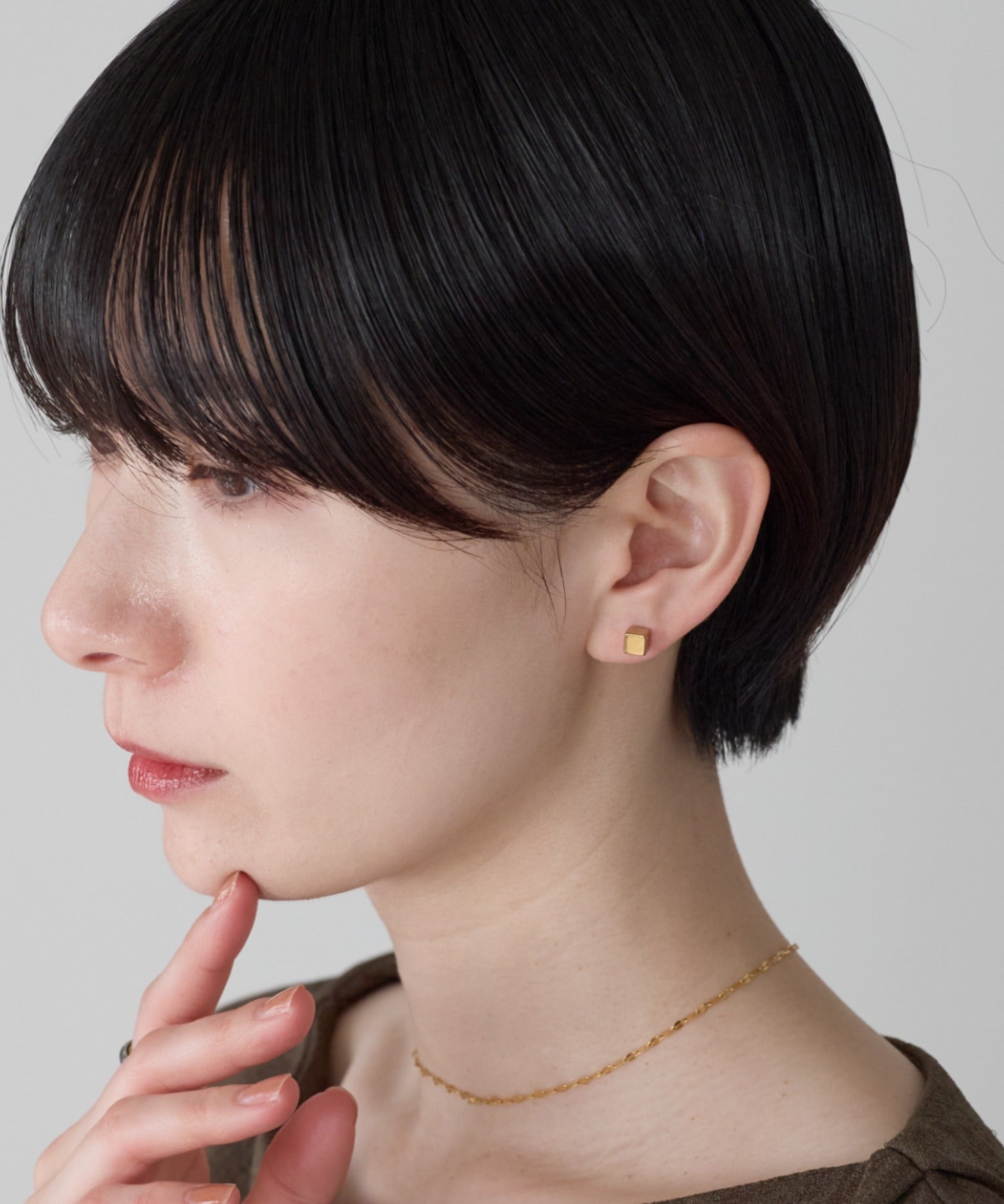 ciite' シーテ ピアス（両耳用） 【金属アレルギー対応】シンプルスクエア ピアス