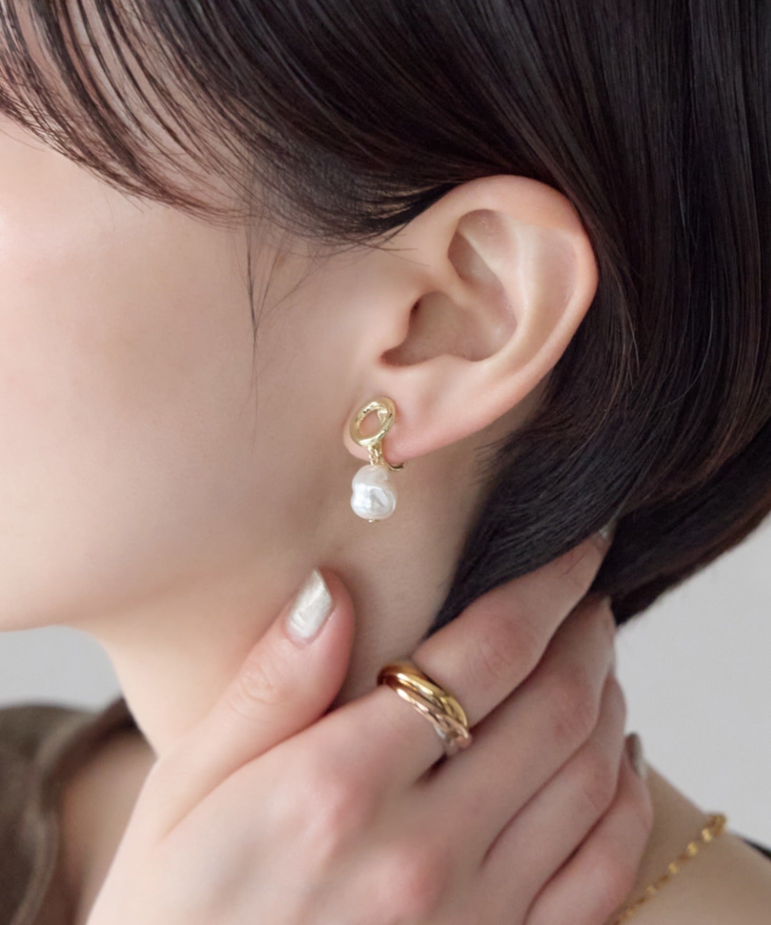 ciite' シーテ イヤリング シリコン付 デザインパール イヤリング