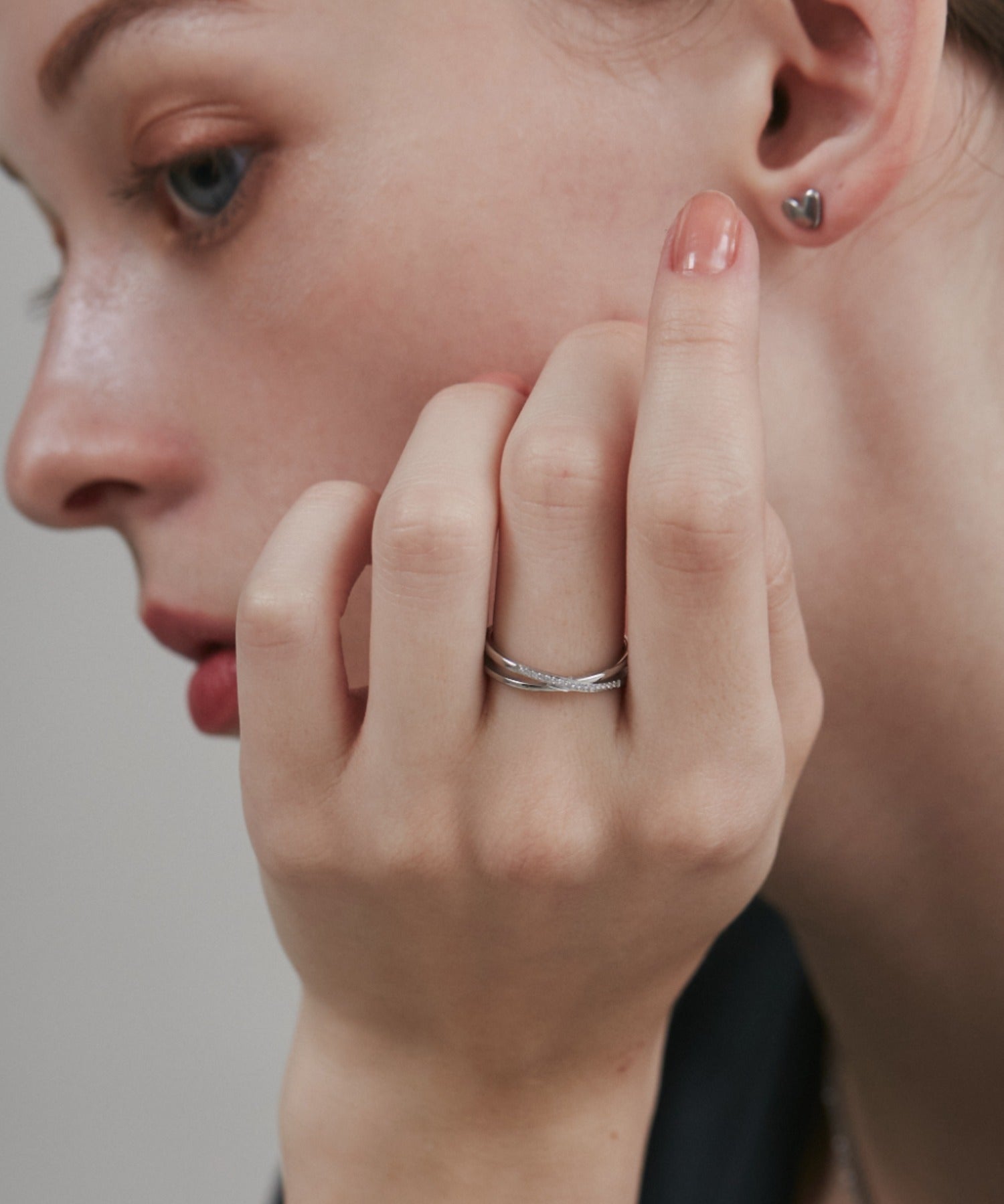 ciite' シーテ リング 【 金属アレルギー対応 】 ビジュークロスリング サージカルステンレス