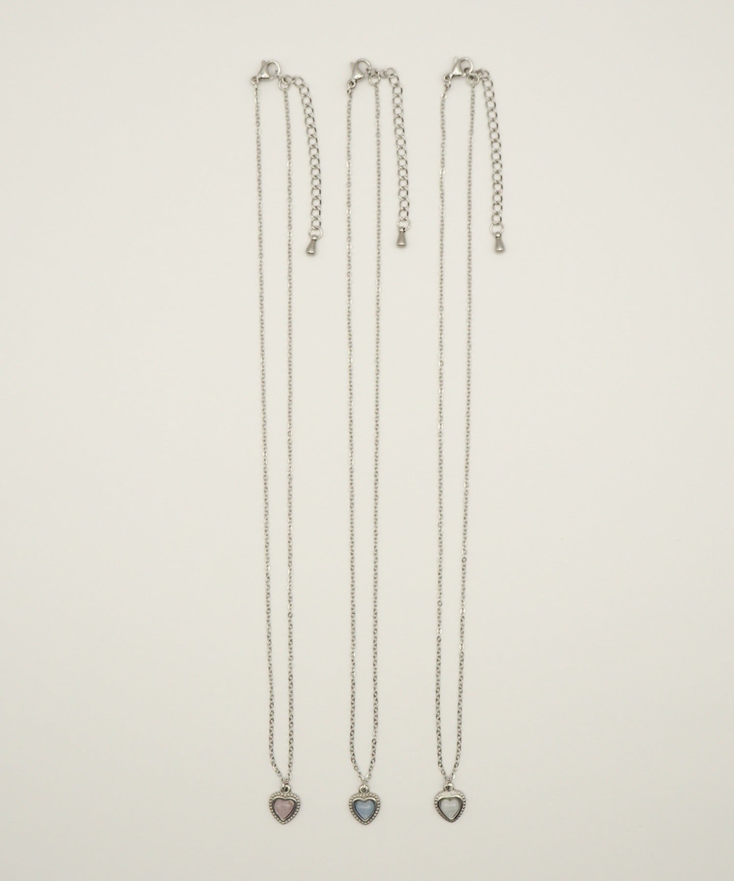 ciite' シーテ ネックレス 【 金属アレルギー対応 】 パステルカラー ハートネックレス サージカルステンレス