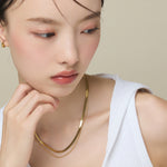 ciite' シーテ ネックレス 【 金属アレルギー対応 】 2連スネークチェーンネックレス サージカルステンレス