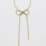 ciite' シーテ ネックレス 【 金属アレルギー対応 】 simple ribbon necklace / シンプル リボン ネックレス サージカルステンレス