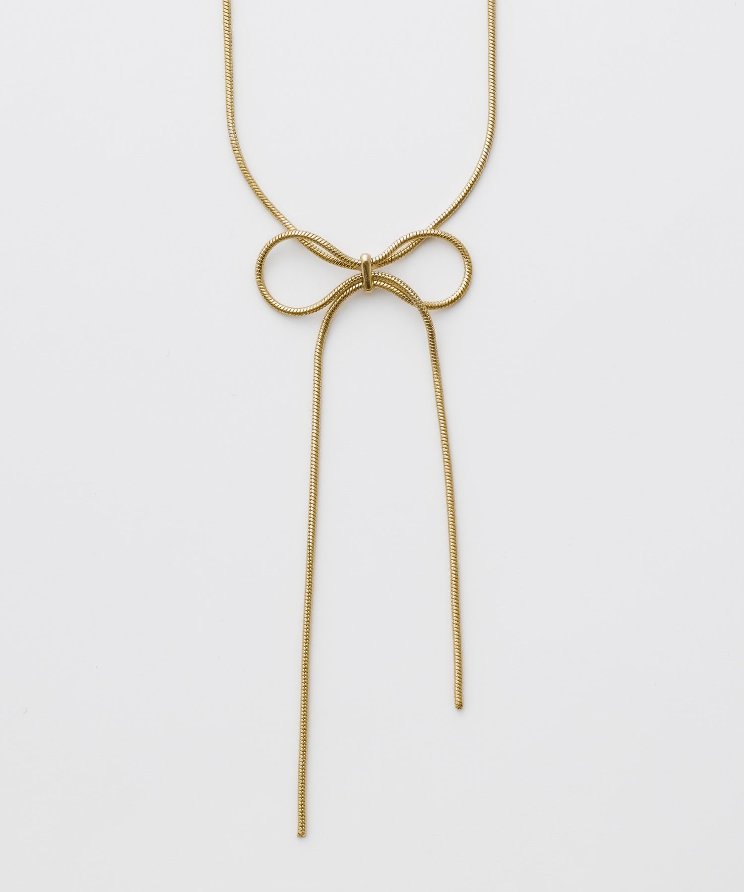 ciite' シーテ ネックレス 【 金属アレルギー対応 】 simple ribbon necklace / シンプル リボン ネックレス サージカルステンレス