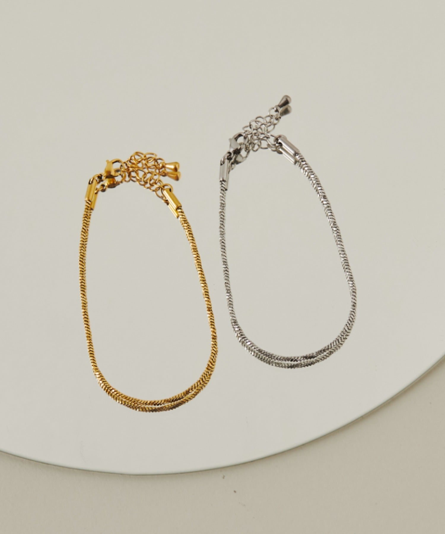 ciite' シーテ ブレスレット 【 金属アレルギー対応 】グリッターチェーンブレスレット サージカルステンレス