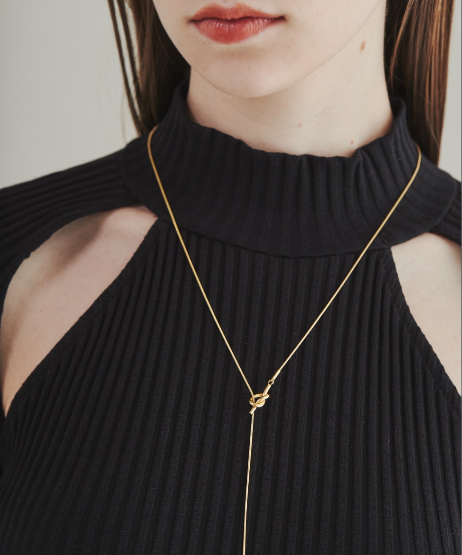 ciite' シーテ ネックレス 【 金属アレルギー対応 】 ノットチェーンロングネックレス サージカルステンレス