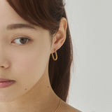 ciite' シーテ ピアス（両耳用） 【 金属アレルギー対応 】ボールモチーフ オーバルフープピアス サージカルステンレス（両耳用）