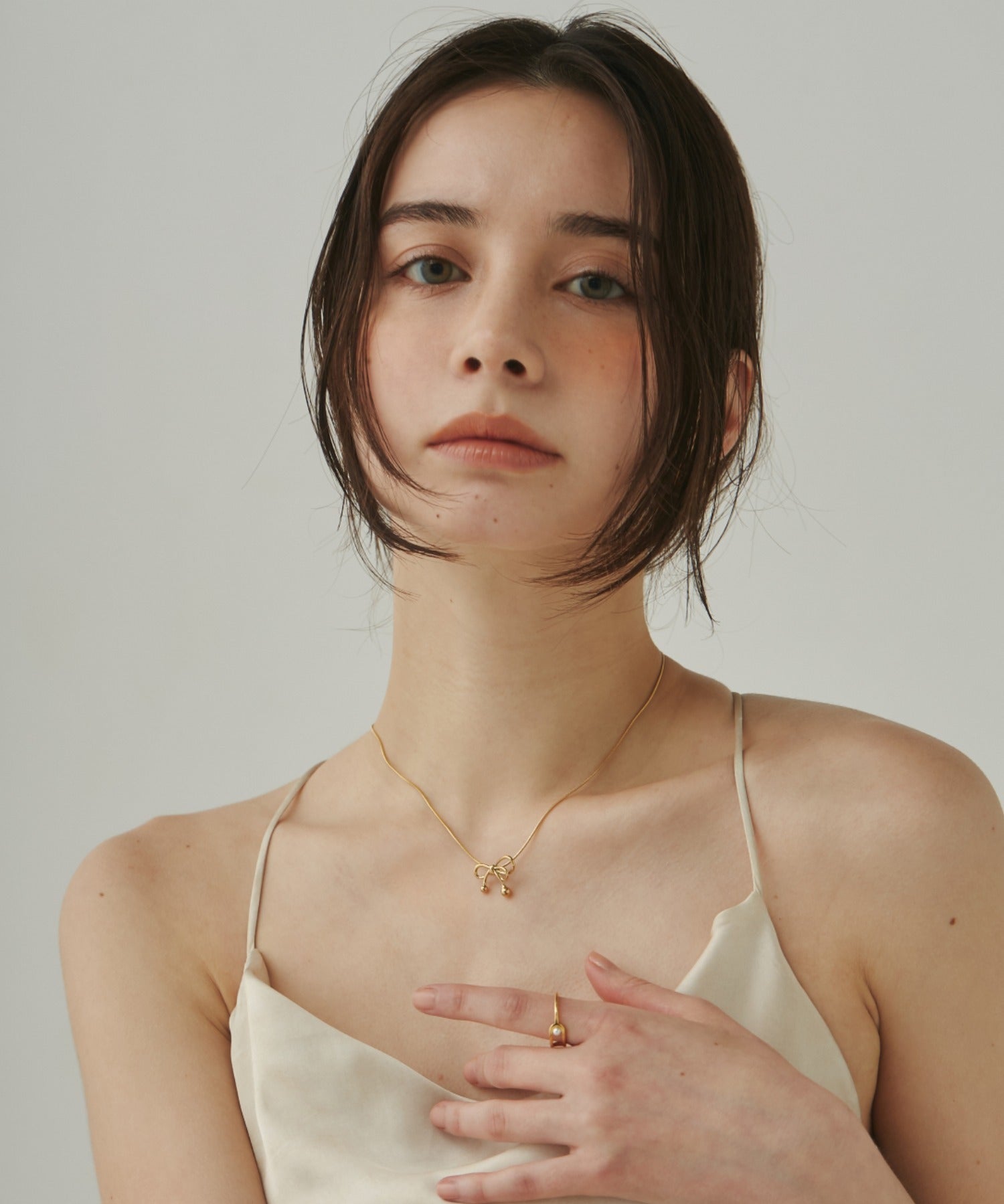 ciite' シーテ ネックレス 【 金属アレルギー対応 】 ミニリボンネックレス サージカルステンレス