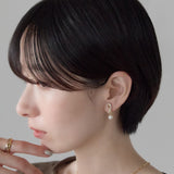ciite' シーテ イヤリング シリコン付 デザインビジュー パールイヤリング