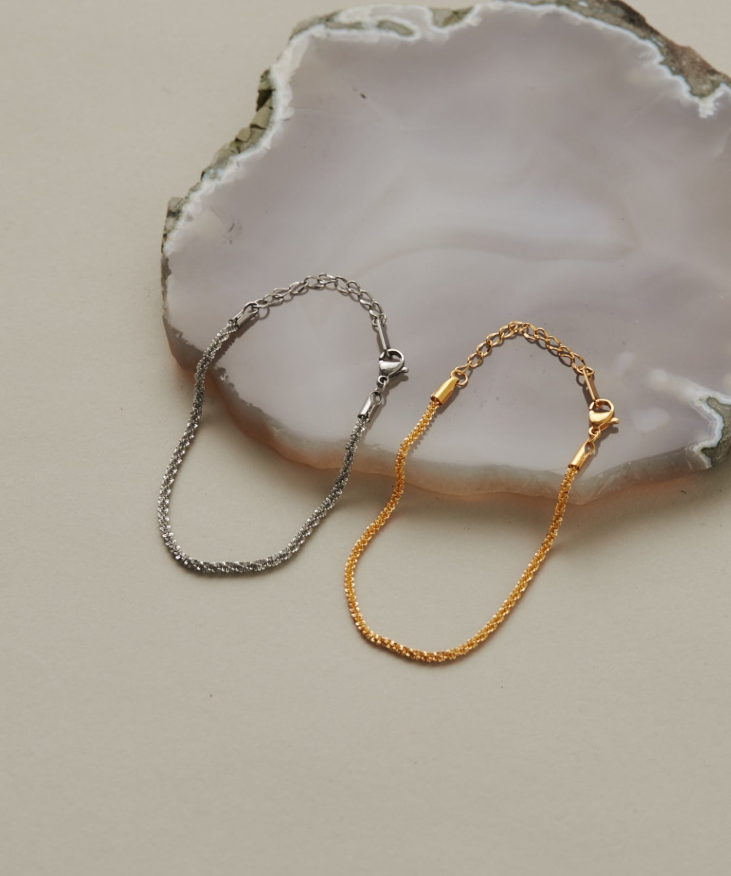 ciite' シーテ ブレスレット 【 金属アレルギー対応 】 グリッターチェーンブレスレット サージカルステンレス